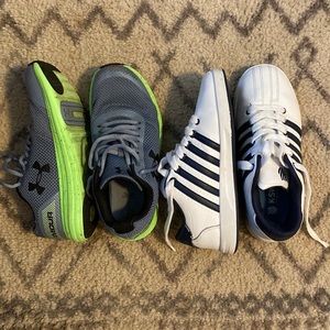 COPY - Boys size 4.5 & size 4 tennis shoes Under Armour & K-Swiss
